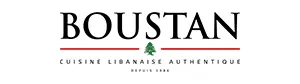 Logo BOUSTAN. Cuisine Libanaise Authentique.