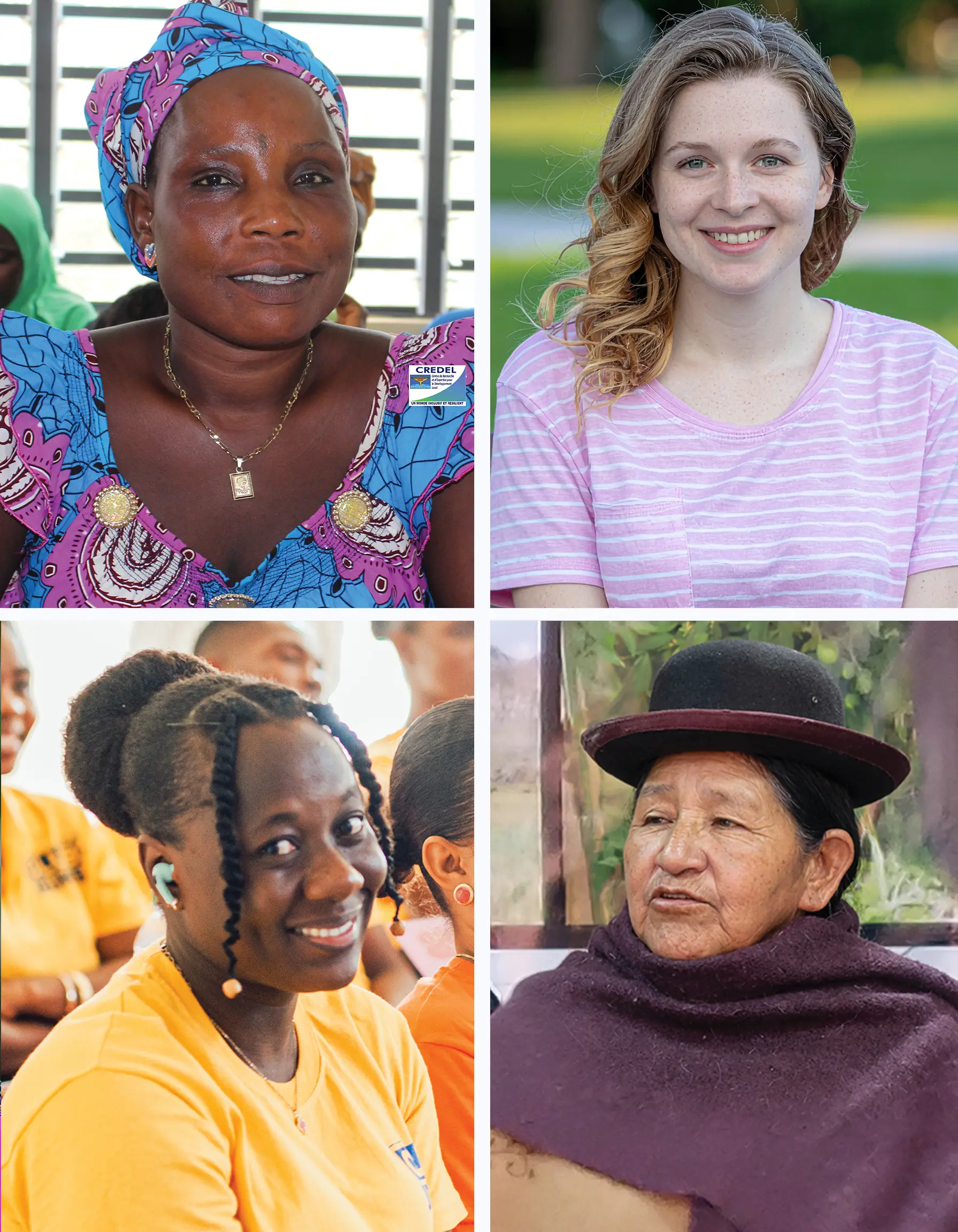 Quatre femmes souriantes.